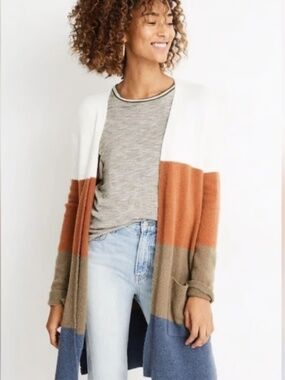 Madewell Kent Striped Cardigan | Size XS